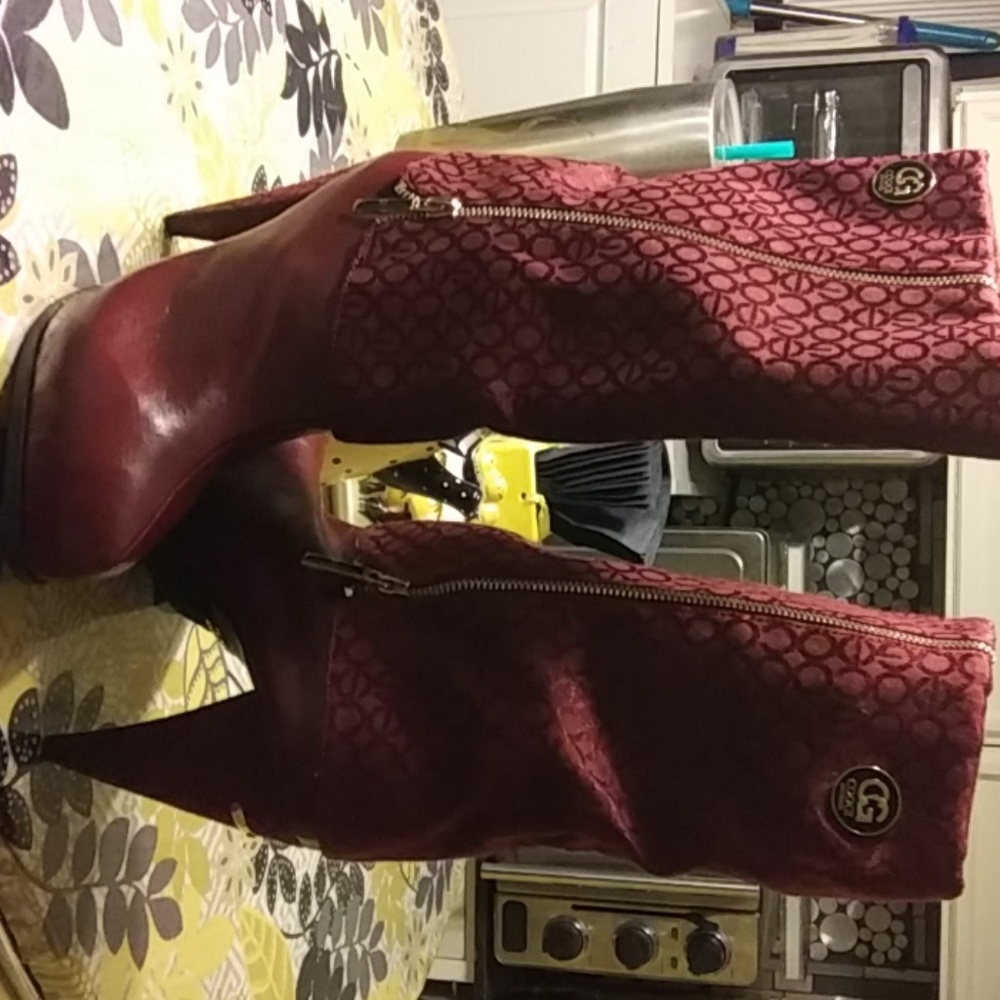 Designer maroon boots